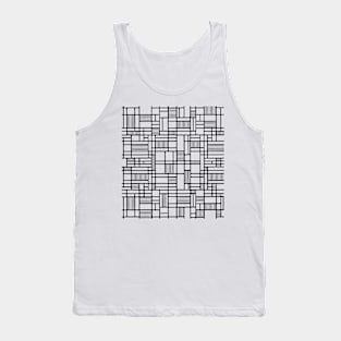 Map Lines White Tank Top